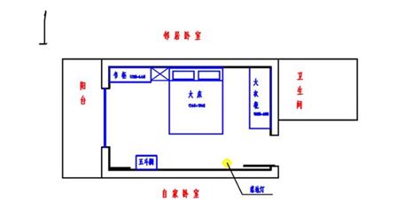 床頭朝廁所